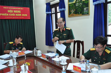Đảng ủy Tòa án quân sự Quân khu 7 hội nghị phiên cuối năm 2020