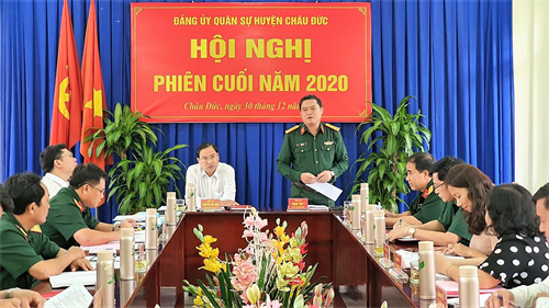 Đảng ủy Quân sự huyện Châu Đức, tỉnh BR-VT hội nghị phiên cuối năm 2020