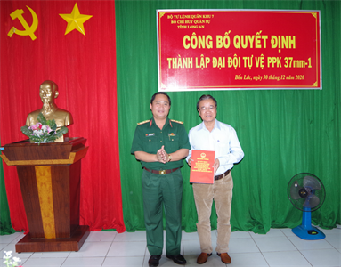 Thành lập Đại đội tự vệ Công ty cổ phần bê tông Ly tâm Thủ Đức, Long An