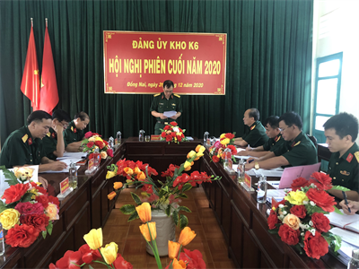 Đảng ủy Kho K6, Cục Kỹ thuật Quân khu Hội nghị Đảng ủy phiên cuối năm 2020
