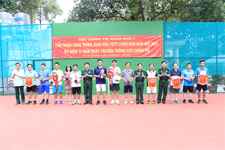 Cục Chính trị Quân khu 7 khánh thành sân quần vợt