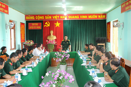 Quân khu 7 kiểm tra công tác tuyển quân tại huyện Tuy Phong, tỉnh Bình Thuận
