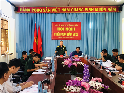 Đảng ủy Quân sự huyện Long Điền hội nghị phiên cuối năm 2020