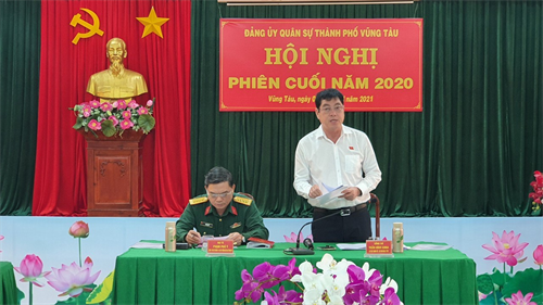 Đảng ủy Quân sự TP.Vũng Tàu (tỉnh Bà Rịa - Vũng Tàu) hội nghị phiên cuối năm 2020