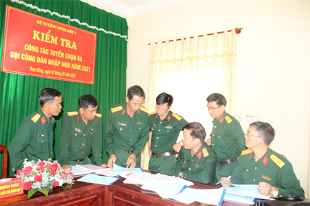 Quân khu kiểm tra công tác tuyển quân năm 2021 tại huyện Đam Rông tỉnh Lâm Đồng