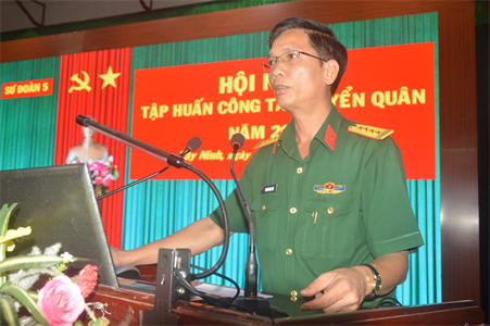 Sư đoàn 5 tập huấn công tác tuyển quân năm 2021