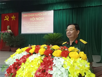 Ban CHQS huyện Đất Đỏ, tỉnh Bà Rịa - Vũng Tàu tổng kết nhiệm vụ quân sự - quốc phòng năm 2020