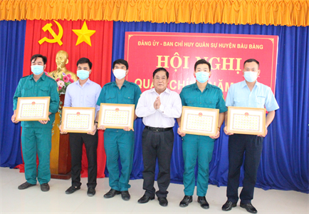 Đảng ủy, BCH Quân sự huyện Bàu Bàng lãnh đạo thực hiện tốt công tác quân sự - quốc phòng địa phương trong năm 2020