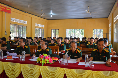 Bộ CHQS tỉnh Bình Phước tập huấn chỉ huy cơ quan đợt I/2021