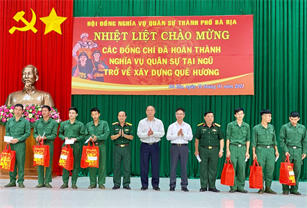 Thành phố Bà Rịa, 136 quân nhân hoàn thành nghĩa vụ quân sự trở về địa phương