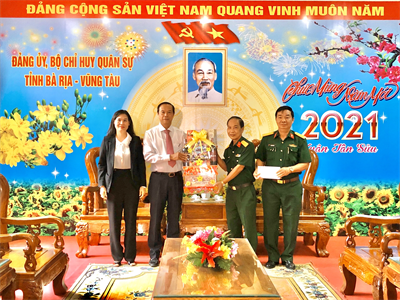 Lãnh đạo tỉnh Bà Rịa - Vũng Tàu thăm, chúc mừng Bộ CHQS tỉnh nhân dịp Tết cổ truyền Tân Sửu 2021