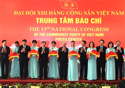 Khai trương Trung tâm Báo chí Đại hội XIII của Đảng