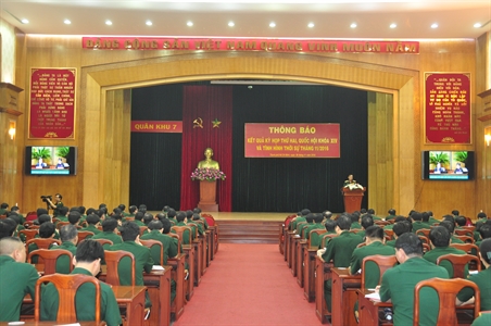 Quân khu 7: Thông báo kết quả kỳ họp thứ hai Quốc hội khóa XIV và tình hình thời sự nổi bật tháng 11 năm 2016.