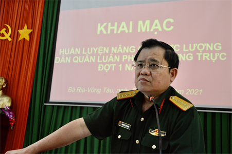 Bộ CHQS tỉnh Bà Rịa - Vũng Tàu khai mạc huấn luyện nâng cao lực lượng dân quân luân phiên thường trực đợt 1 năm 2021