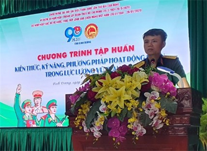 Tập huấn công tác Đoàn trong LLVT tỉnh Bình Dương