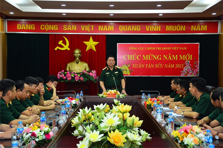 Thượng tướng Nguyễn Trọng Nghĩa chúc Tết các cơ quan, đơn vị thuộc Tổng cục Chính trị khu vực phía Nam