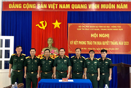 Cụm thi đua khối cơ quan và Trung đoàn Minh Đạm - Bộ CHQS tỉnh BRVT phát động phong trào thi đua