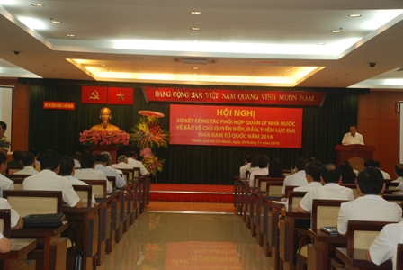 Bộ Tư lệnh vùng 2 Hải quân: Sơ kết công tác phối hợp quản lý Nhà nước về bảo vệ chủ quyền biển, đảo, thềm lục địa phía Nam của Tổ quốc.