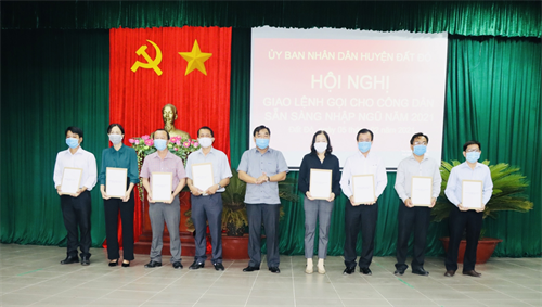 Huyện Đất Đỏ giao lệnh gọi công dân nhập ngũ năm 2021