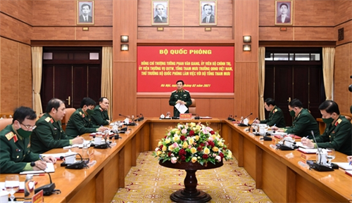 Thượng tướng Phan Văn Giang chủ trì buổi làm việc với Bộ Tổng Tham mưu