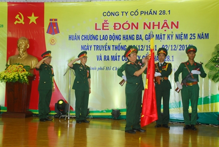Công ty cổ phần 28.1 thuộc Tổng Công ty 28 đón nhận Huân chương Lao động hạng 3