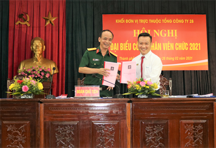 Tổng Công ty 28: Hội nghị đại biểu công nhân viên chức 2021