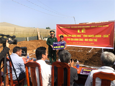 Lâm Đồng: Khởi công xây dựng nhà cho gia đình thanh niên nhập ngũ