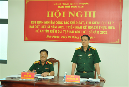 Ban chỉ đạo 515 tỉnh Bình Phước rút kinh nghiệm công tác tìm kiếm, quy tập hài cốt liệt sĩ