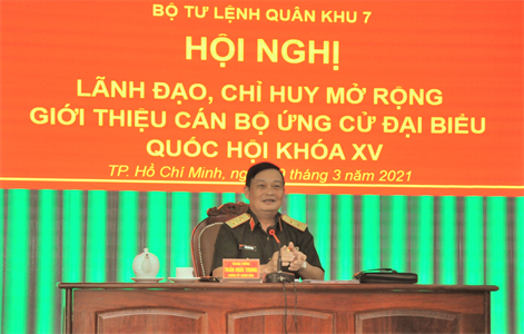 Bộ Tư lệnh Quân khu 7 hội nghị giới thiệu cán bộ ứng cử đại biểu Quốc hội khóa XV