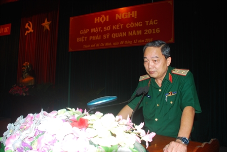 Quân khu 7: Gặp mặt, sơ kết công tác biệt phái sĩ quan năm 2016