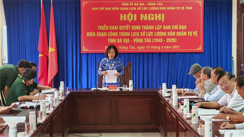 Tỉnh Bà Rịa - Vũng Tàu thành lập Ban chỉ đạo biên soạn Công trình lịch sử lực lượng DQTV tỉnh BRVT