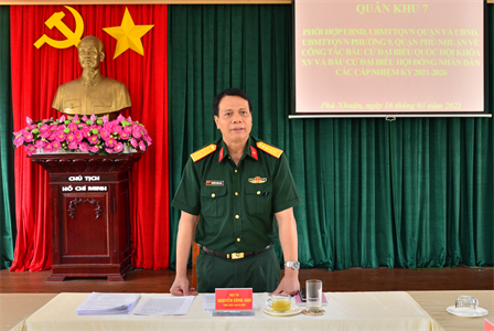 Khối cơ quan Quân khu 7 và quận Phú Nhuận phối hợp chuẩn bị công tác bầu cử đại biểu Quốc hội khóa XV và đại biểu HĐND các cấp nhiệm kỳ 2021-2026