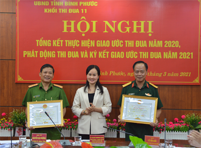 Khối thi đua số 11 UBND tỉnh Bình Phước ký kết giao ước thi đua năm 2021