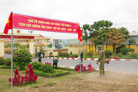Lữ đoàn 22 ra quân thực hiện “Ngày thứ bảy xanh”