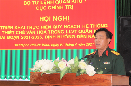 Cục Chính trị Quân khu 7 triển khai thực hiện Quy hoạch hệ thống Thiết chế văn hóa