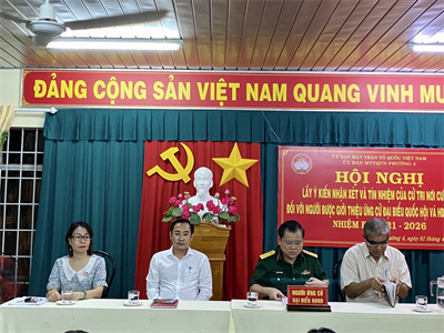 100% đại biểu cử tri nơi cư trú tín nhiệm giới thiệu Đại tá Nguyễn Tâm Hùng ứng cử đại biểu Quốc hội khóa XV