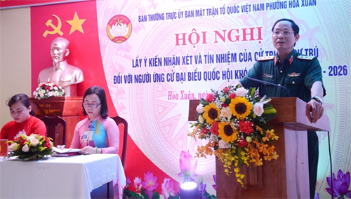 Thượng tướng Trần Quang Phương được 100% cử tri nơi cư trú giới thiệu ứng cử đại biểu Quốc hội khóa XV