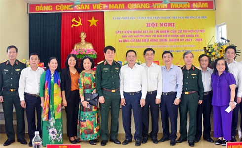 Cử tri tại khu dân cư thống nhất giới thiệu Đại tướng Lương Cường ứng cử đại biểu Quốc hội khóa XV