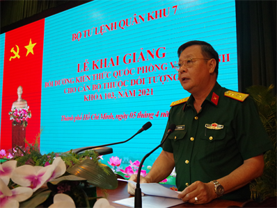 Trường Quân sự Quân khu 7 khai giảng Lớp bồi dưỡng kiến thức quốc phòng và an ninh đối tượng 2