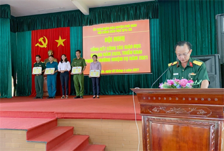 Huyện Phú Giáo, tỉnh Bình Dương thực hiện tốt công tác giáo dục quốc phòng - an ninh