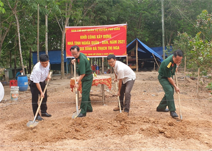 Ban CHQS huyện Phú Giáo, tỉnh Bình Dương khởi công xây dựng “Nhà nghĩa tình quân – dân”