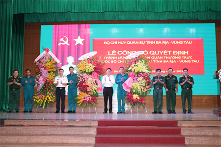 Công bố quyết định thành lập Hải đội Dân quân thường trực Bộ CHQS tỉnh BR-VT