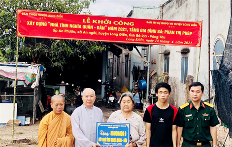 Ban CHQS huyện Long Điền khởi công xây dựng “Nhà tình nghĩa quân - dân”