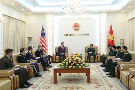 Thượng tướng Phan Văn Giang tiếp Đại sứ Đặc mệnh toàn quyền Hợp chúng quốc Hoa Kỳ tại Việt Nam