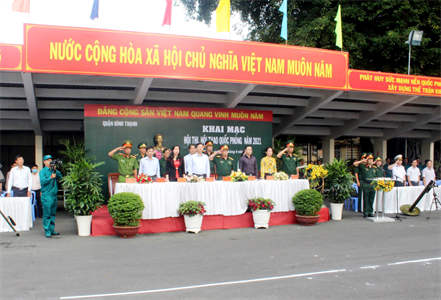 Quận Bình Thạnh: Khai mại hội thi, hội thao quốc phòng năm 2021