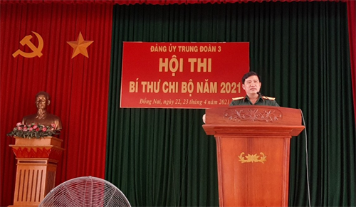 Trung đoàn 3, Sư đoàn 9 tổ chức Hội thi Bí thư chi bộ năm 2021