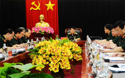 Đại tướng Lương Cường chủ trì giao ban công tác Đảng, công tác chính trị tháng 4