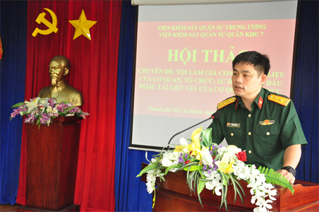 Viện kiểm sát quân sự Quân khu 7 hội thảo chuyên đề
