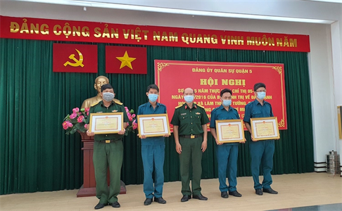 Đảng ủy Quân sự Quận 5 sơ kết 5 năm thực hiện Chỉ thị 05-CT/TW của Bộ Chính trị