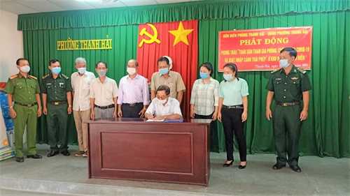 Đồn biên phòng Thanh Hải phát động phong trào chống dịch Covid-19